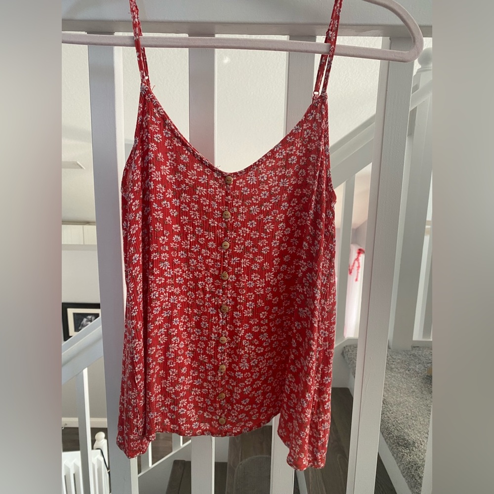 Tang Top, Orange Floral